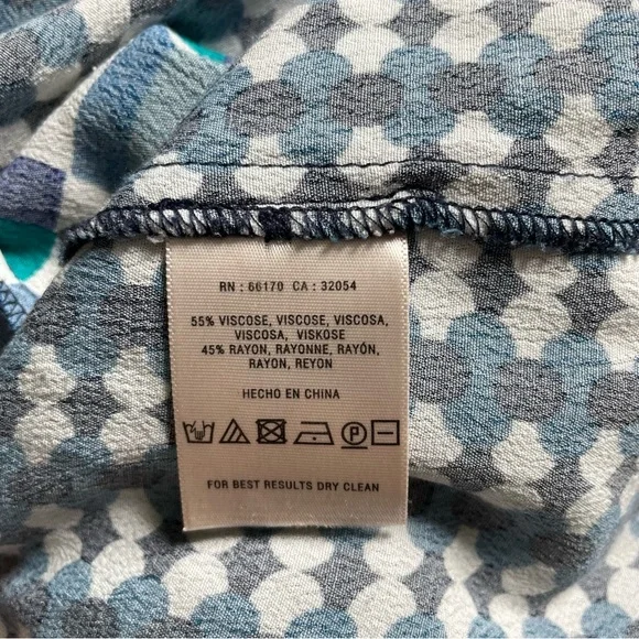 Anthropologie Maeve Geometric Pattern Button Down Dress in Size 8 - Picture 5 of 5